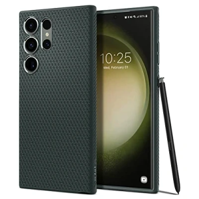 Image de Spigen Liquid Air Coque Compatible avec Samsung Galaxy S23 Ultra 5G Vert
