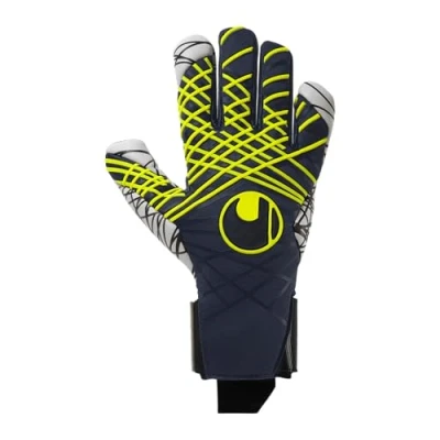 Image de uhlsport Gants de Gardien But Football Prediction Ultragrip HN, Marine/Blanc/Jaune Fluo, 7