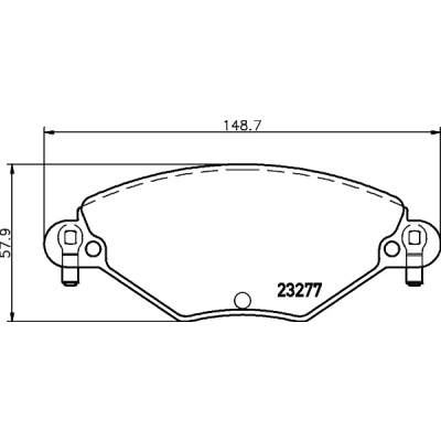 Image de HELLA 8DB 355 019 411 Jeu de plaquettes frein contact signal d&#039;usure inclus avec vis d&#039;étrier CITROËN: C5 III Break, II 5 portes