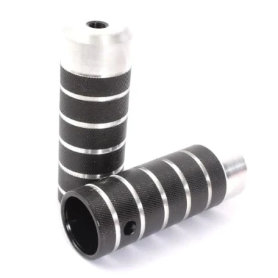 Image de KHE COP Pegs BMX filetage axe 10 mm ou 3/8&quot;, aluminium noir, 246 g la paire T32