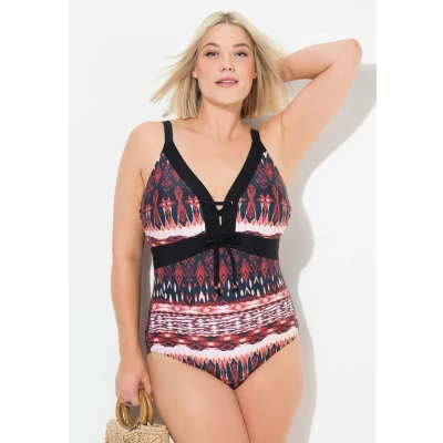 Image de Ulla Popken Alpine Pattern Maillot de bain, Femme, Taille: 44, Navy