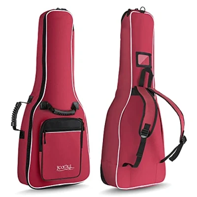 Image de Rocktile housse pour guitares classiques ½ rembourré et doublé style sac à dos, bordeaux