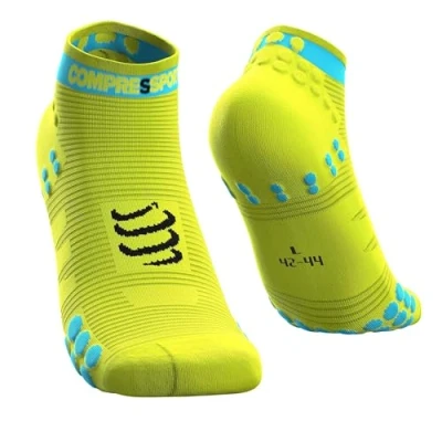 Image de COMPRESSPORT Mixte Pro Racing Socks V3.0 Low Chaussette Running, Jaune Fluo, 45 47 EU