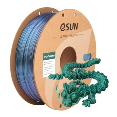 Image de eSUN Chaméléon PLA Filament 1.75mm, Pailleté, Changement de Couleur Graduel Précision Dimensionnelle +/ 0.05mm, Bobine 1KG (2.2 LBS) pour Imprimantes 3D,Polaris