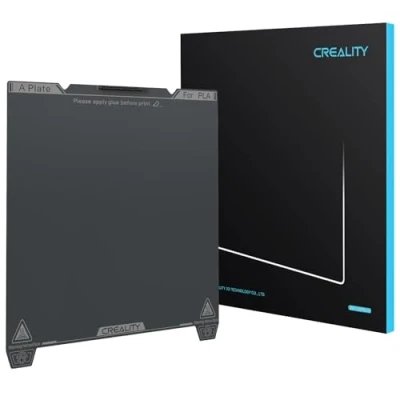 Image de Creality K1C PEI Plaque de Construction Avec Nettoyeur Buse, Plateforme en Acier à Ressort Surface Lisse 235x235mm Pour Ender 3 V3 SE/KE/Ender 3S1/3S1 Pro/Ender 3V2 Neo/K1 (Sans Base Magnétique)