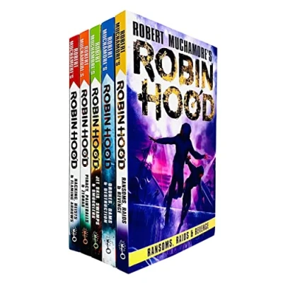 Image de Robert Muchamore Robin Hood Series 5 Books Collection Set (Hacking Heists &amp; Flaming Arrows, Piracy Paintballs Zebras, Jet Skis Swamps Smugglers, Drones Dams Destruction, Ransoms Raids Revenge)