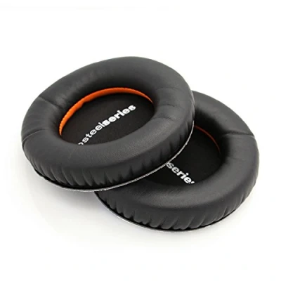 Image de INF Coussinets d&#039;oreille pour Steelseries Sibérie V2, de Rechange en Similicuir, Noirs, 1 Paire