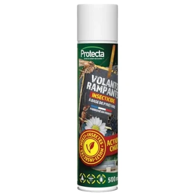 Image de Insecticide Aérosol Volants Rampants 500ml Effet Choc Immédiat Idéal contre Mouches, Cafards, Araignées, Fourmis, Puces et Plus/Produit Puissant les insectes