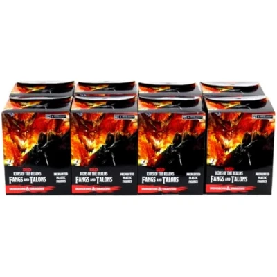 Image de D&amp;D Minis : Icons of the Realms Fangs and Talons Booster Brick 8 boosters Miniatures Donjons et Dragons pré peintes par WizKids Compatible avec DnD autres jeux RPG de table TTRPG