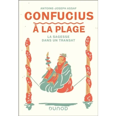 Image de Confucius à La plage: sagesse dans un transat