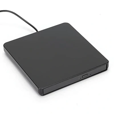 Image de ciciglow Lecteur de DVD Externe, CD/DVD/Lecteur Portable USB 2.0 pour Ordinateur Graveur CD ROM Compatible avec XP/Wind10/Vista/7/Linux/OS X(Le Noir)