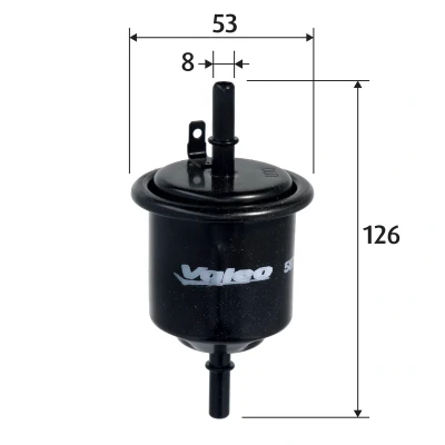 Image de VALEO 587116 Filtre à Carburant de conduite, sans raccord pour capteur d&#039;eau HYUNDAI: ACCENT 2