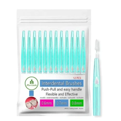 Image de NP Vital 12x brosses interdentaires 0,6 / 0,7 0,8 mm ou dans le mélange brossage hygiénique push space de la dent (0,8 vert)