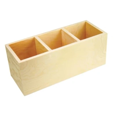Image de MegaCrea DIY Caissette en Bois 3 Compartiments 24 x 9,5 cm