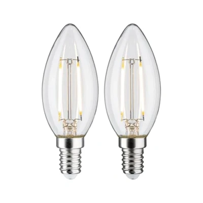 Image de Paulmann 28855 Lampe LED Flamme Filament E14 230V 2x250lm 2x2,7W 2700K Clair Lampes ampoule