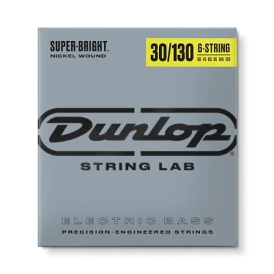 Image de Jim Dunlop DBSBN30130 Cordes basses très brillantes, Nickel Wound, Medium.030 .130, 6 / Ensemble