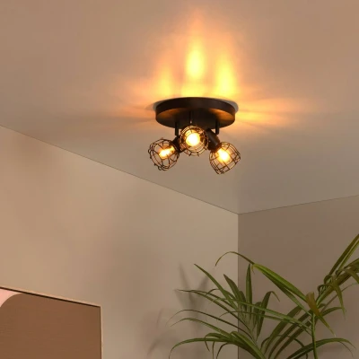 Image de Lucide Spot pour plafond Filox, noir, à 2 lampes