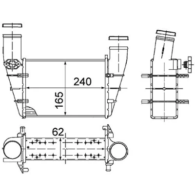 Image de MAHLE ORIGINAL CI 130 000S Intercooler AUDI: A4 B5 Berline, A6 C5 Avant, VOLKSWAGEN: Passat Break, Berline