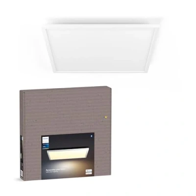 Image de Philips Hue White Ambiance AURELLE Panneau LED Ø 39.5 cm 28W Blanc (télécommande incluse), fonctionne avec Alexa, Google Assistant et Apple Homekit