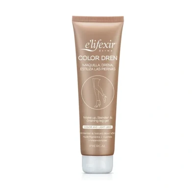 Image de E&#039;LIFEXIR Color Dren Maquillage pour Jambes, Maquille, Draine et Stylise avec Couleur Bronzée Crème Effet Collants Invisibles Ne Tâche Pas Absorption Rapide, 150 ml