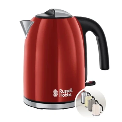 Image de Russell Hobbs Bouilloire Electrique [Economie d&#039;Energie] Colours Plus Rouge (1,7L, 2400W, Ebulition Rapide, Ecoulement parfait, Niveau d&#039;Eau Visible, Filtre Anticalcaire lavable) 20412 70