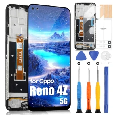 Image de Écran LCD pour Oppo Reno 4Z 5G Display Reno4 Z / CPH2065 tactile Digitazer Assemblée avec réparation Kit (Noir cadre, 6,57&quot;)