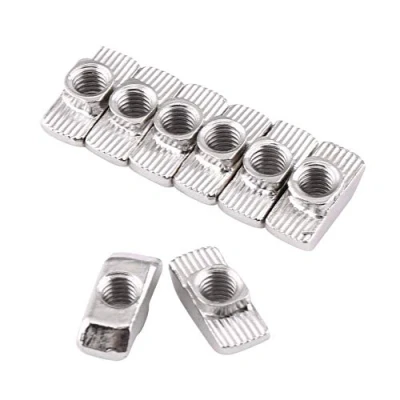 Image de Set de Ecrous en T Coulissant Norme Européenne Acier au Carbone Zingé pour Profilé d&#039;Aluminium(EU20 M5*10 * 6)