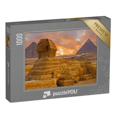 Image de puzzleYOU : Puzzle de 1000 pièces « Vue du Sphinx dans Le Sahara, Égypte »