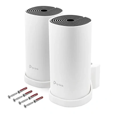 Image de Support Mural pour routeur WLAN TP Link Deco M4 Mesh 2 pièces avec Gestion des câbles