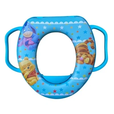 Image de Réducteur WC pour enfants Winnie l&#039;ourson Disney adaptateur universel avec poignées bleu ciel