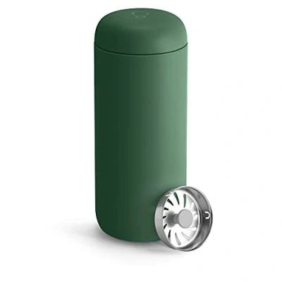 Image de Fellow Carter Move Tasse de voyage Gobelet à café et thé isotherme en acier inoxydable avec intérieur céramique protection anti éclaboussures, vert cargo, 470 ml