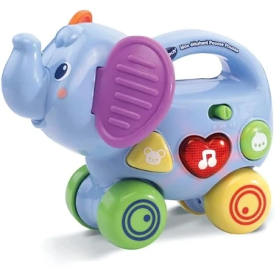 Image de VTECH Elephant Pousse Baby Jouet Premier Age, 80 513605, Multicolore Version FR