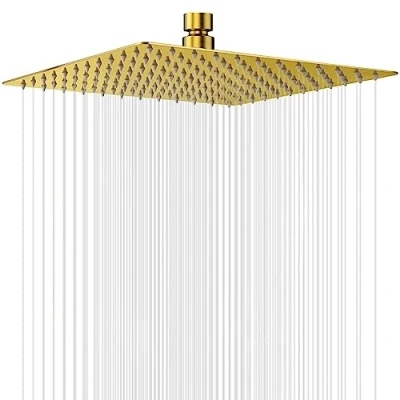 Image de OHOTECY Tete de Douche Inox Economie d&#039;Eau Pommeau Carré 30CM/12Pouce Pluie Universelle Filetage G1/2 Rotatif 360 Inclinable 30 Facile à Installer et Nettoyer