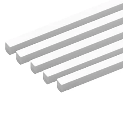 Image de PHasz Barres en Plastique ABS De 5 Pièces, Longueur Carrée 500Mm, Latérale Barre Solide 1 À 5Mm Adaptées Au Modèle Table Sable Bricolage,Side Length 4mm