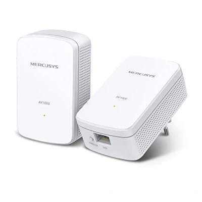 Image de MERCUSYS MP500 KIT TP Link CPL 1000Mbps Adaptateur Réseau CPL, Homeplug AV2 1000 Mbps, Boitier Brancher et Utiliser, Port Ethernet Gigabit, OneMesh, Fibre, Pas de Nouveaux Fils ni Perçage