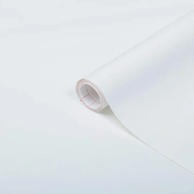 Image de d c fix papier adhésif pour meuble uni colore mat Blanc film autocollant décoratif rouleau vinyle cuisine, porte décoration revêtement peint stickers collant 45 cm x 2 m