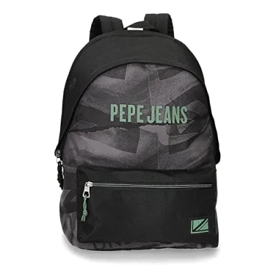 Image de Pepe Jeans Davis Sac à Dos pour Ordinateur Portable Double Compartiment Adaptable roulettes 15,6&quot; Noir 31 x 44 17,5 cm Polyester 20,46 L