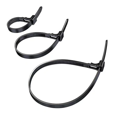 Image de KabelDirekt Lot de 3 Attaches câble refermables à Haute résistance la Traction (Attaches réutilisables pour Une Utilisation Durable, Noir) 3x40 pièces, 150, 200mm x 7,4 mm