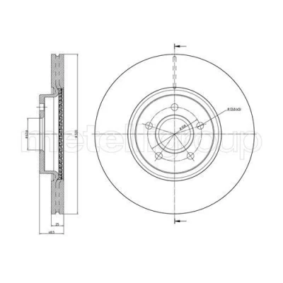 Image de METELLI 23 0892C Disque de frein 320,0 25,0 5 63,5 ventilé peint VOLVO: V40 3/5 portes, V50, S40 II, FORD: Focus 2