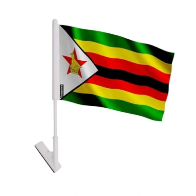 Image de Drapeau adhésif Multicolore Zimbabwe 14 x 21 cm 10 pièces Polyester résistant