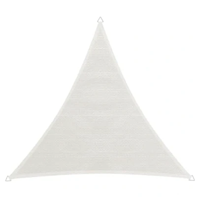 Image de Windhager Voile d&#039;ombrage Capri Blanc Triangulaire Tissu HDPE 4 x m, 225 g/m² Protection Solaire pour terrasse, Balcon ou Piscine Corde de Fixation Incluse indéchirable, Lavable