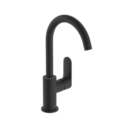 Image de Hansgrohe Rebris S 72536670 Mitigeur de lavabo avec bec pivotant et bonde vidage Noir mat