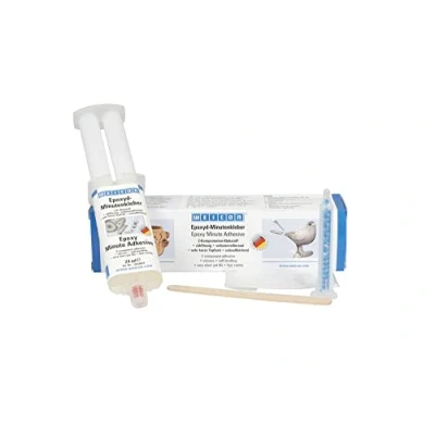 Image de WEICON Colle minute époxy avec buse de mélange 24 ml Double seringue à 2 composants