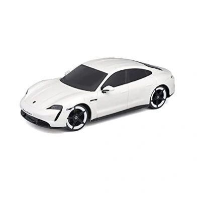 Image de Maisto Tech 582339 Voiture télécommandée Porsche Taycan à l&#039;échelle 1:24 2,4 GHz avec poignée pistolet partir de 5 ans Blanc 20 cm