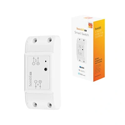 Image de Hombli Smart Switch Pro Module de Commutation WiFi Télécommandé 90 250V, Jusqu&#039;à 10A (max) et 2200W Fonction Minuteur App Contrôle, Commande Vocale via Alexa Google