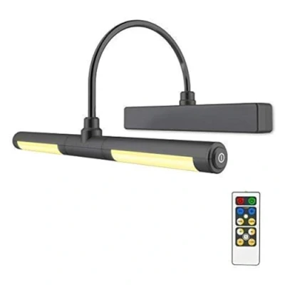Image de HONWELL Lampe Murale à Télécommande/Lampe de Miroir/Lampe d&#039;affichage, Alimenté par Pile AA, Bras Pivotant 180 pour Régler L&#039;éclairage, éclairage Intérieur