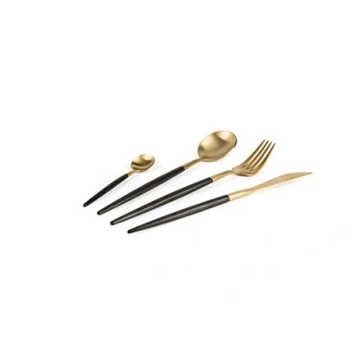 Image de Excelsa Japan Gold Service de 24 couverts en acier inoxydable 18/10
