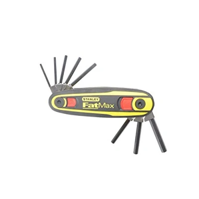 Image de Stanley 0 97 552 Gamme Fatmax Jeu de Clés Allen 1,5 À 8 mm 3 Positions 90, 135 et 180 Poignée Bi matière Déverrouillage Par Bouton Poussoir