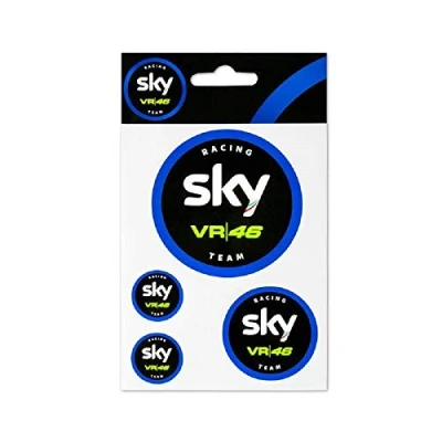 Image de VR46 Sky Sticker Mixte, Multicolore, Taille Unique