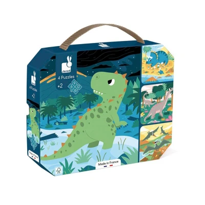Image de Janod puzzles dinosaures 6 9 12 16pcs